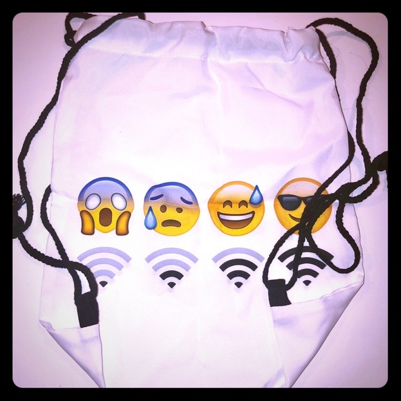 Emojiface Fabric Back Pack Draw String - Picture 2 of 2